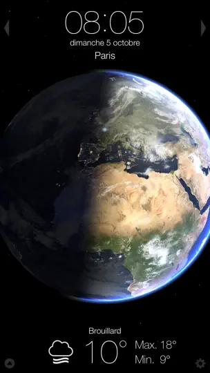 Capture d'écran de Living Earth - Clock & Weather sur iPhone 1