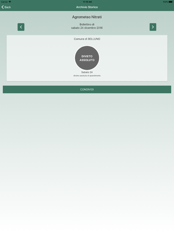 Screenshot #5 pour App ARPAV Agrometeo Nitrati