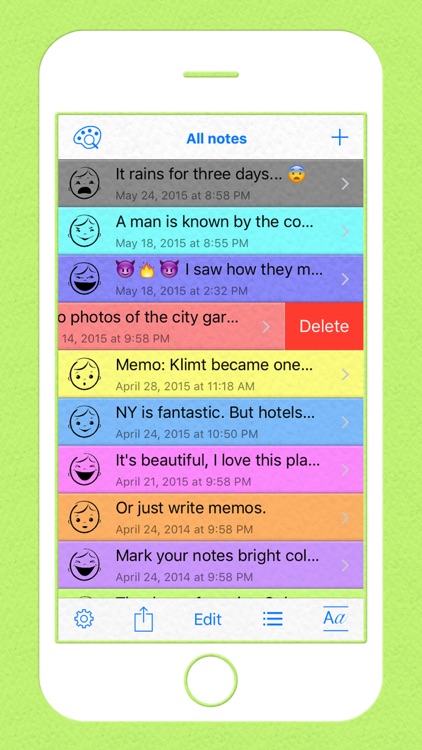 Colored Note