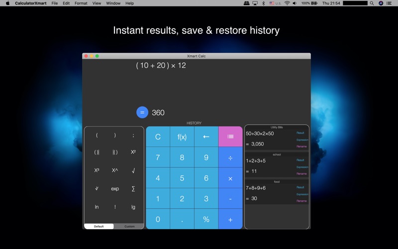 Screenshot #1 pour Xmart Calculator Mini -Desktop