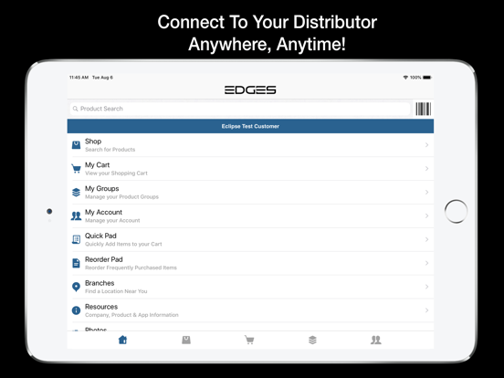 Edges Sales App (ESA) iPad screenshot