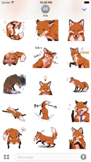 red fox foxmoji stickers iphone screenshot 4