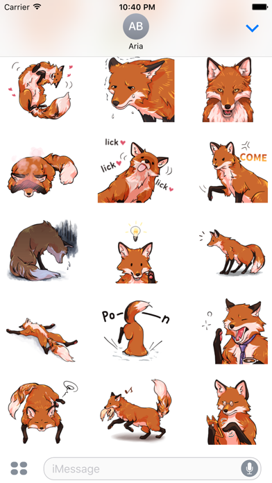 Red Fox FoxMoji Stickers screenshot 4