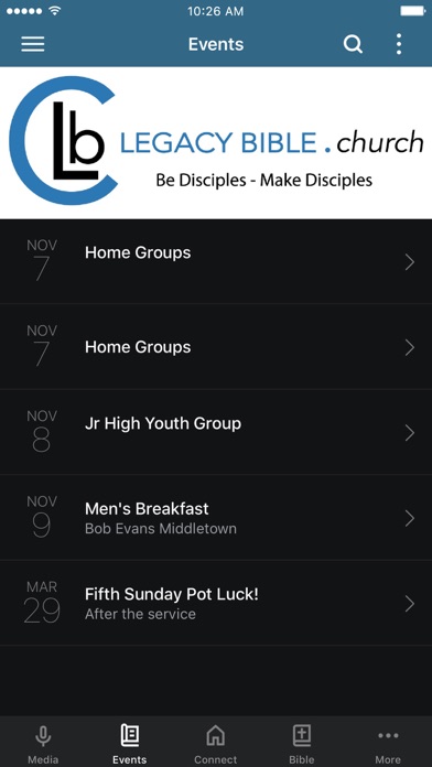 Legacy Bible.church Screenshot
