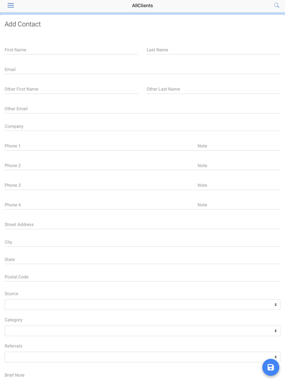AllClients iPad screenshot 5 - Business app