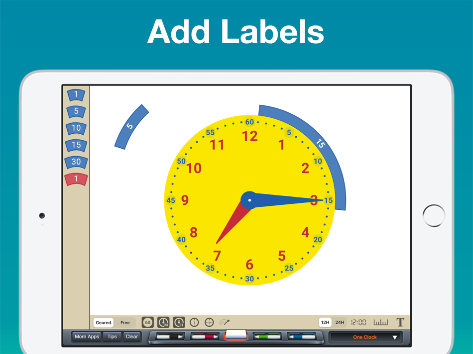 #2. Clock Manipulative (iOS) By: Brainingcamp, LLC