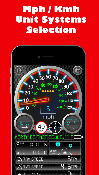 Screenshot #3 pour Compteur de Vitesse Kmh Mph