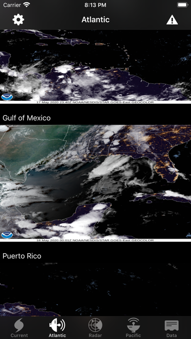 NOAA Hurricane Center Screenshot