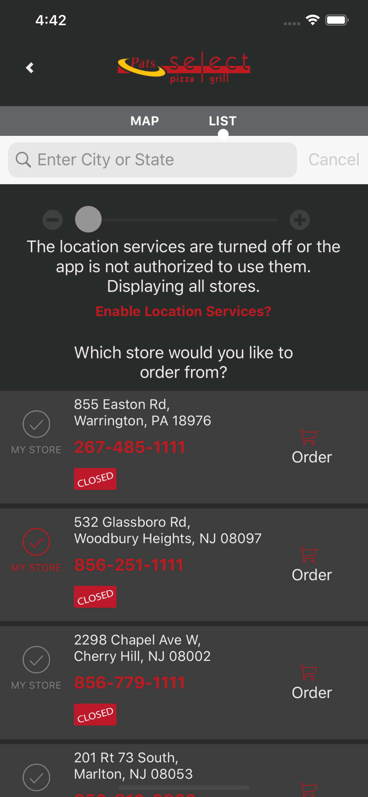 Select Pizza and Grill