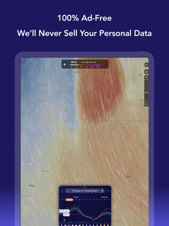 Weather: Saildrone Forecast iPad screenshot 6 - Weather app