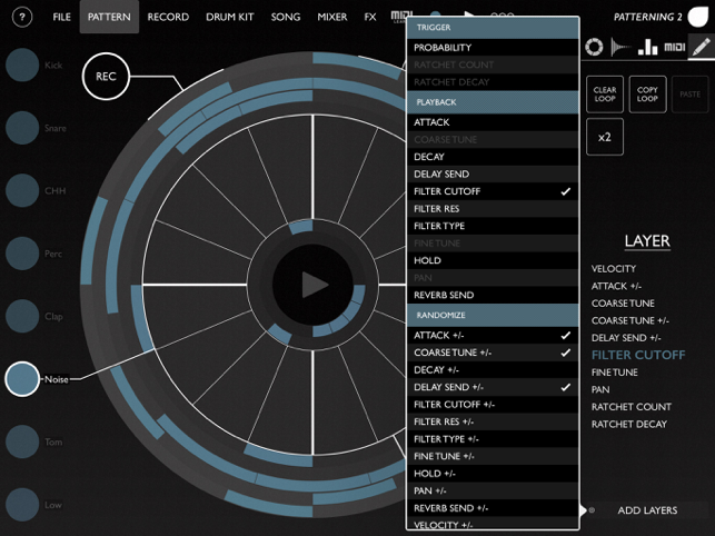 ‎Schema 2: Screenshot della Drum Machine