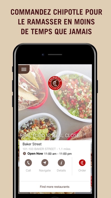 Screenshot #1 pour Chipotle Mexican Grill FR
