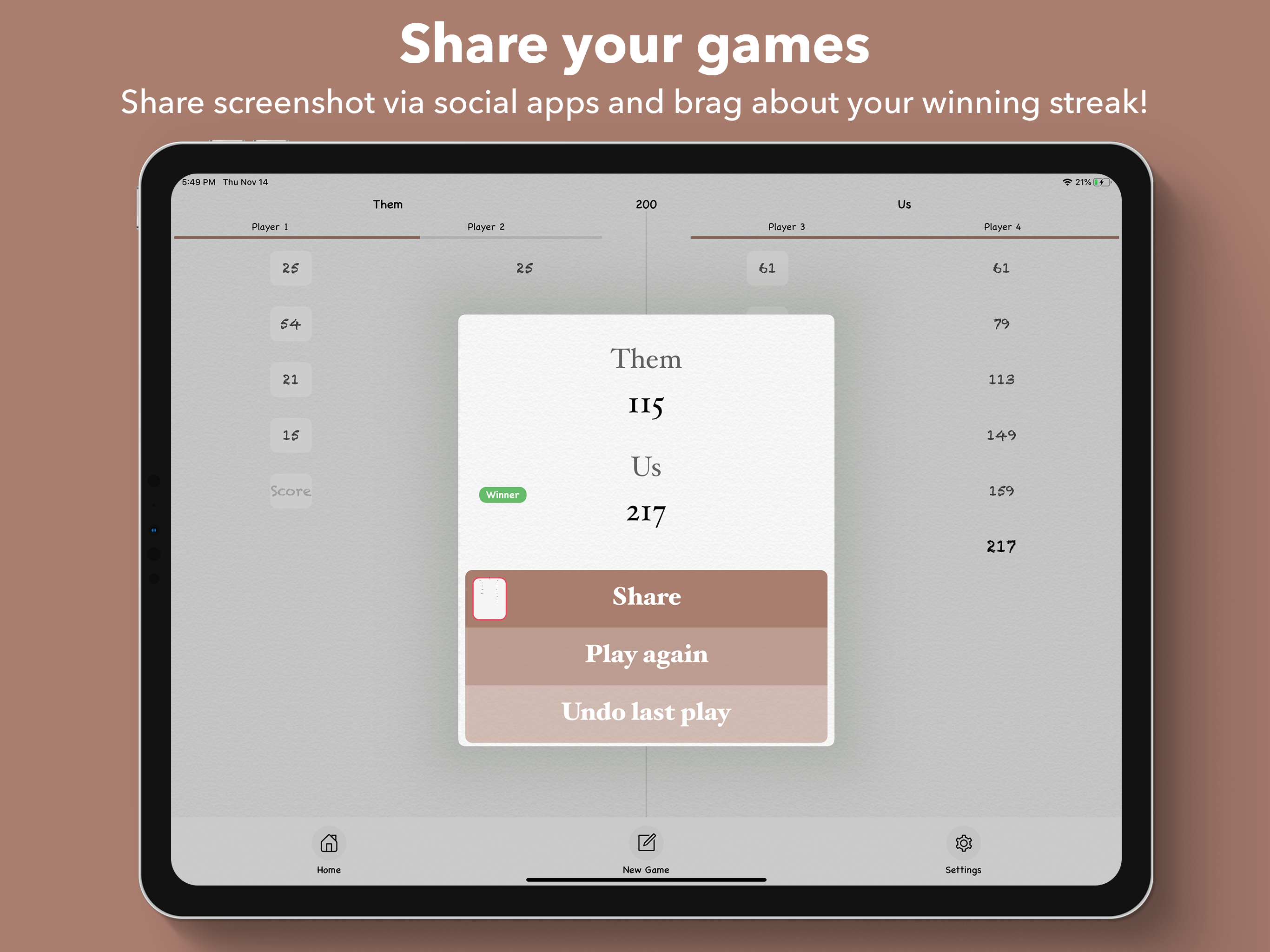Dominoes Pad & Scorecard