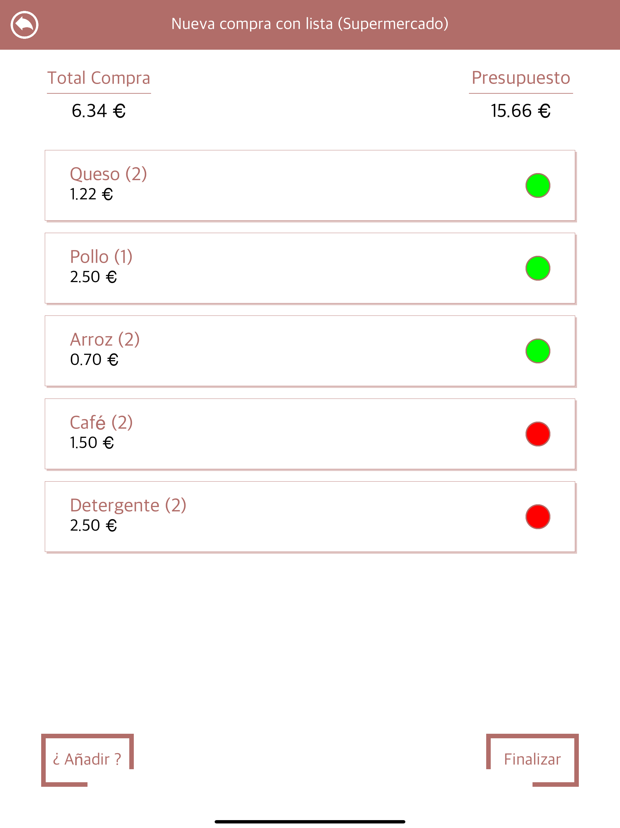 En_cesta - Easy Shopping List