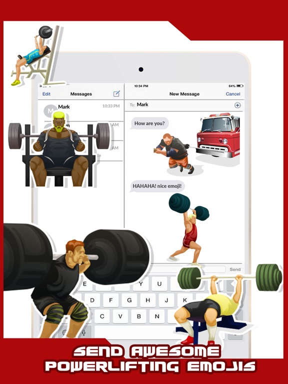Screenshot #5 pour Power-lifting Emoji Keyboards