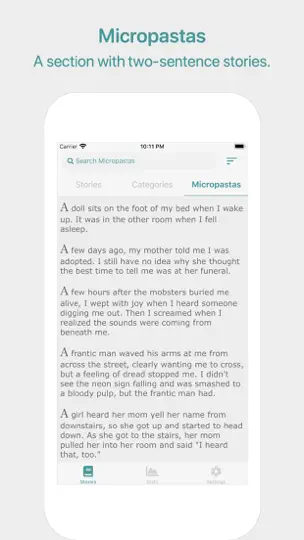 Screenshot von Creepypasta auf dem iPhone 4