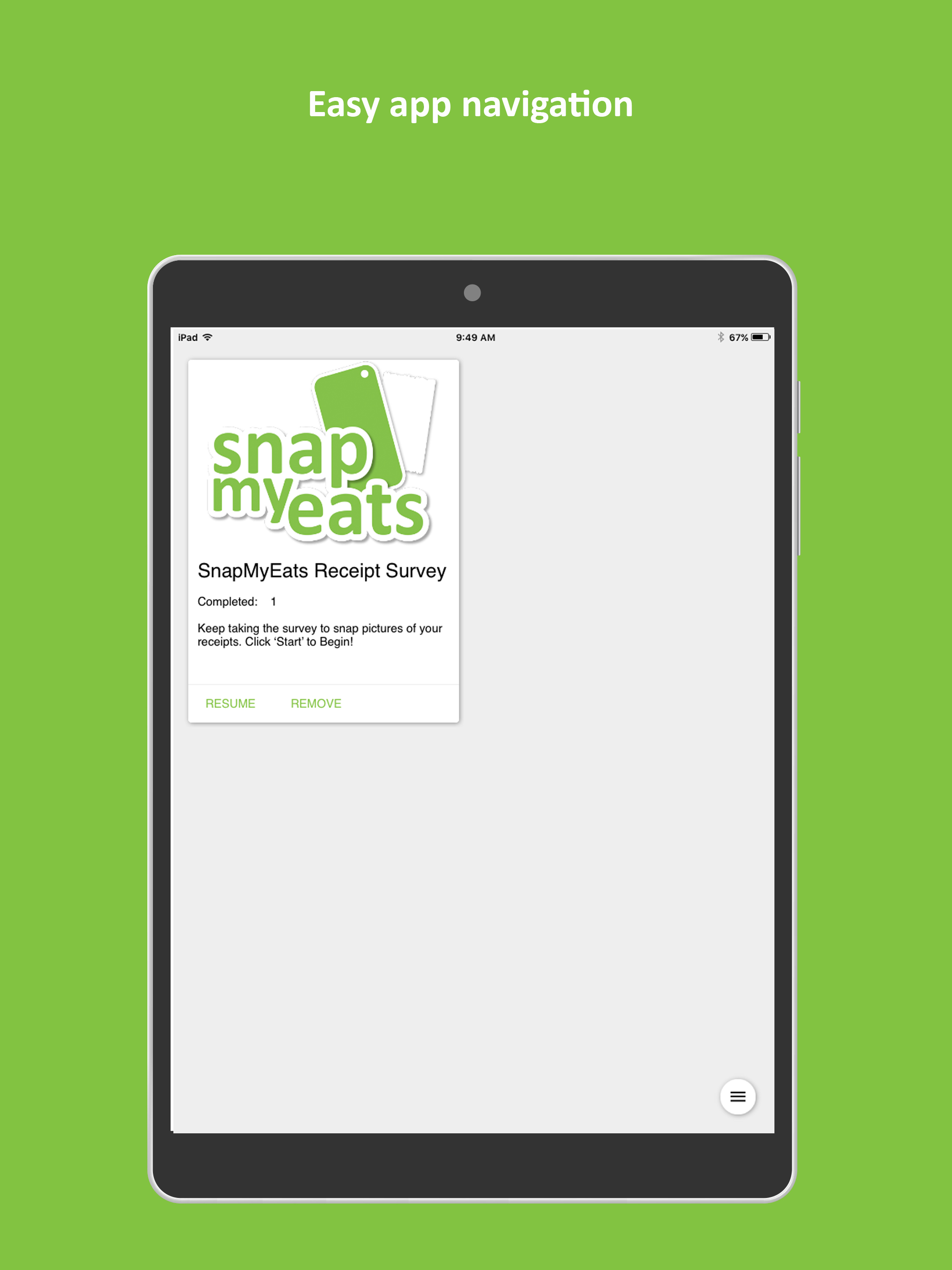 SnapMyEats - Paid Surveys App