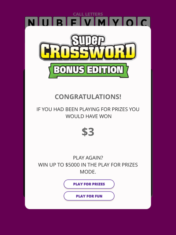 BCLC Super Crossword iPad screenshot