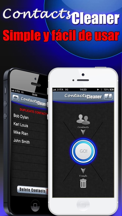 Contacts Cleaner Pro Captura de pantalla de la aplicación