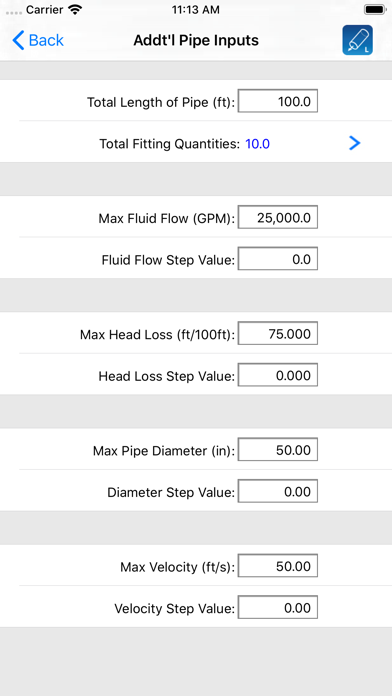 HVAC Pipe Sizer - Liquid Screenshot 7