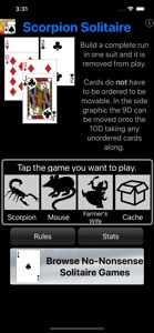Scorpion Solitaire screenshot #1 for iPhone