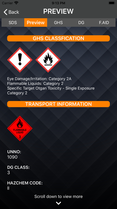 Chemical Safety - InfosafeCSI screenshot 4