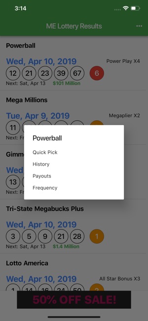 ME Lottery Results(圖2)-速報App