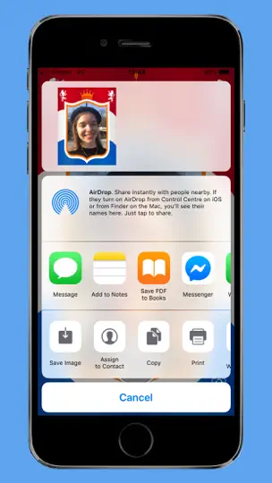 Captura de pantalla de Just Selfie en iPhone 4
