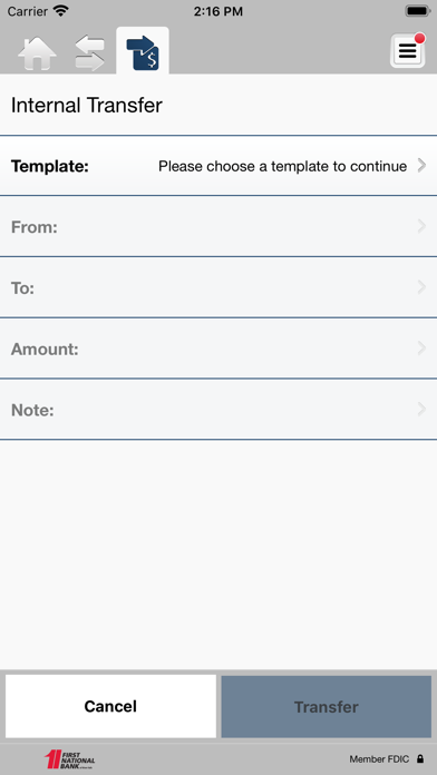 FNBRF Business Mobile Banking Screenshot