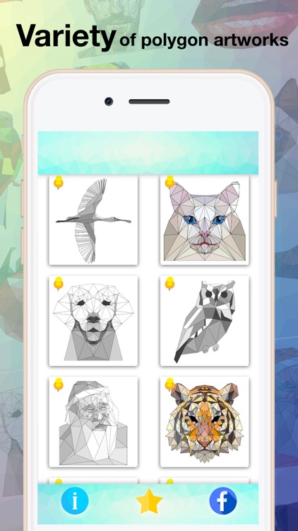 Low-Poly Art color by number