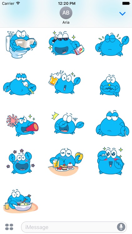 Animated Blue Crab Stickers screenshot-3