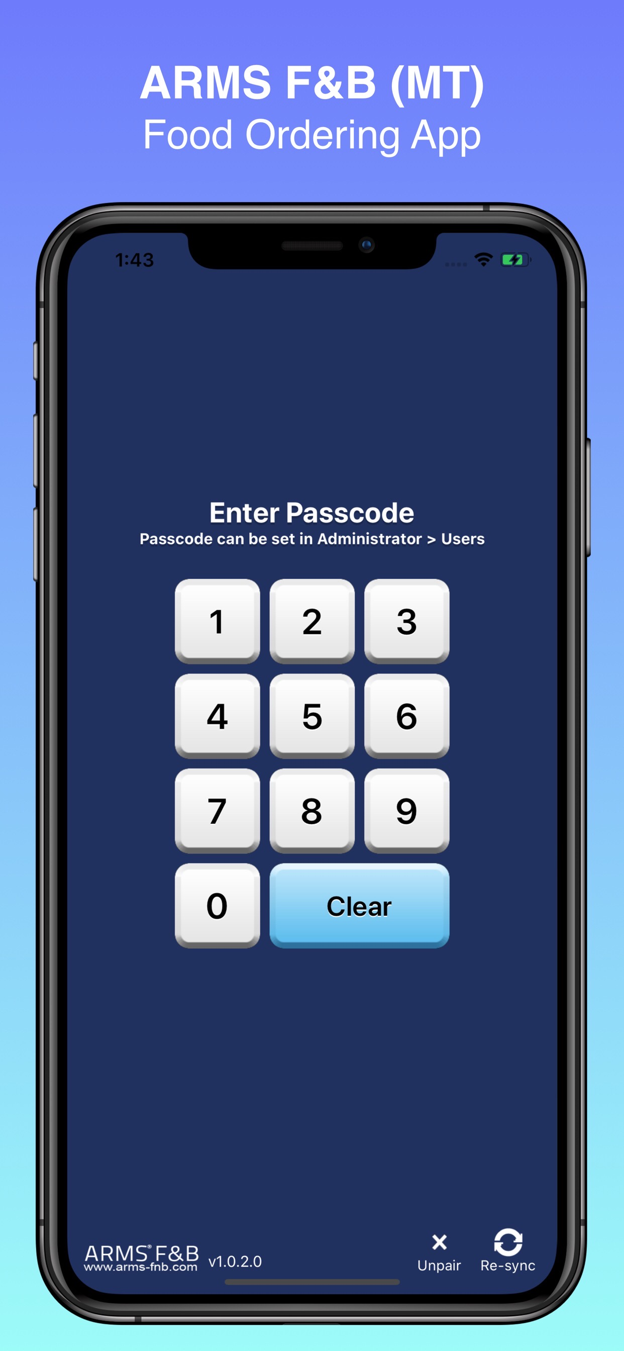 ARMS F&B Mobile Terminal screenshot 2