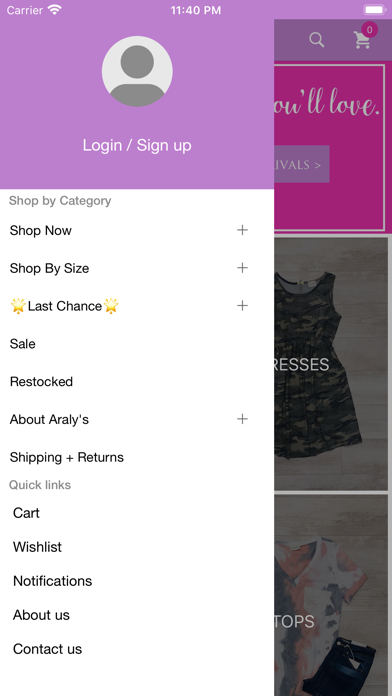 Aralys Boutique Screenshot