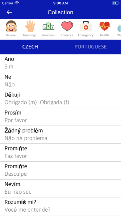Screenshot #1 pour Czech Portuguese Dictionary
