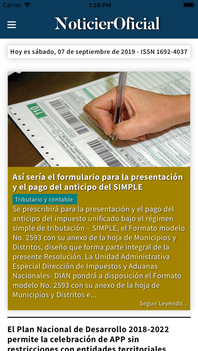 Noticiero Oficial app screenshot