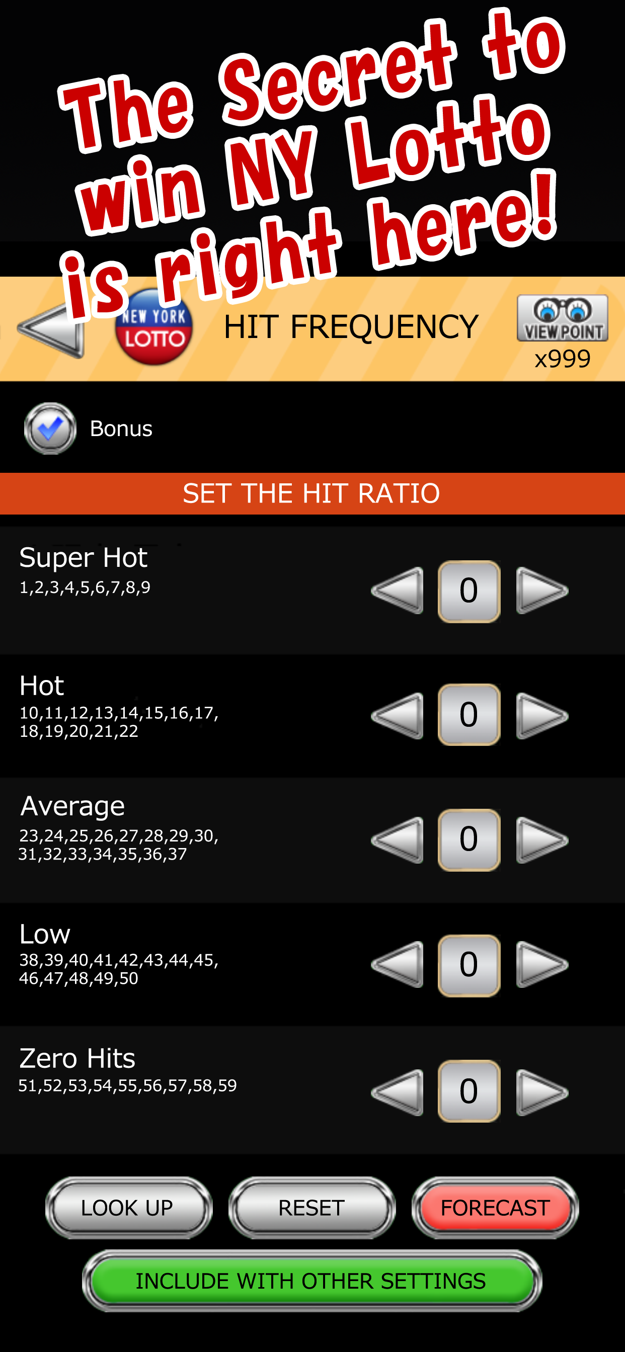 NY LOTTO SCIENTIFIC FORECAST