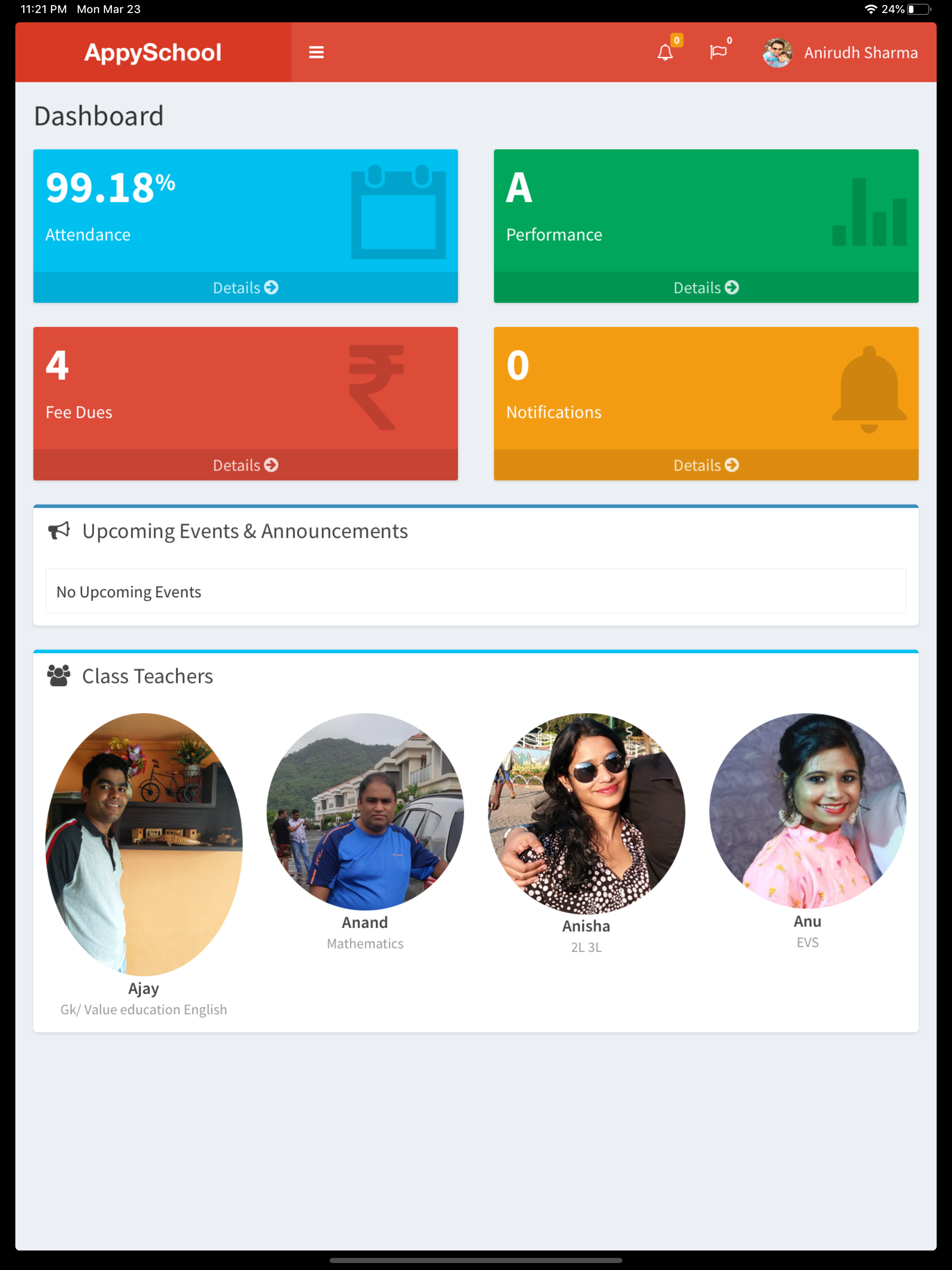 MSanskriti Parent Portal
