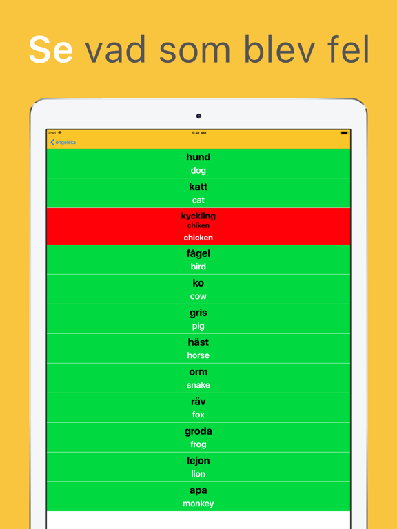 Learn It - Öva på glosor iPad screenshot 3