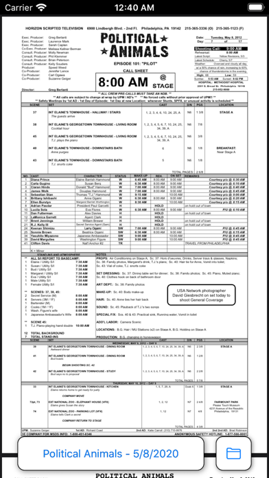 Screenshot #1 pour Open Callsheet