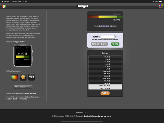 Budget App iPad screenshot 2 - Finance app