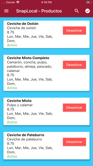 Screenshot #3 pour Snap eats - Locales