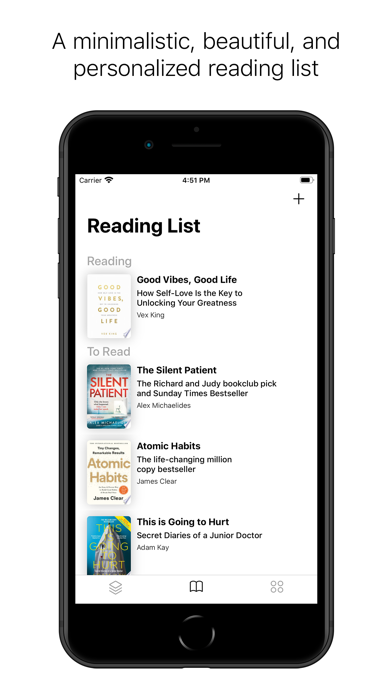 Minimalistic Reading List Screenshot
