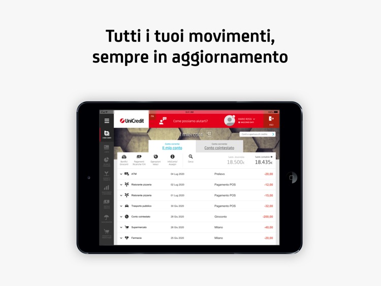 Mobile Banking UniCredit iPad screenshot-3