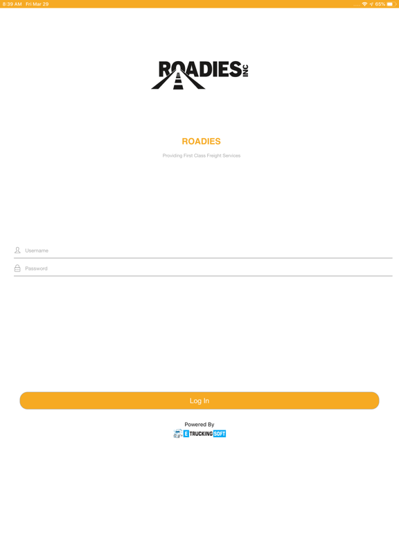 Roadies Trucks iPad screenshot 1 - Productivity app