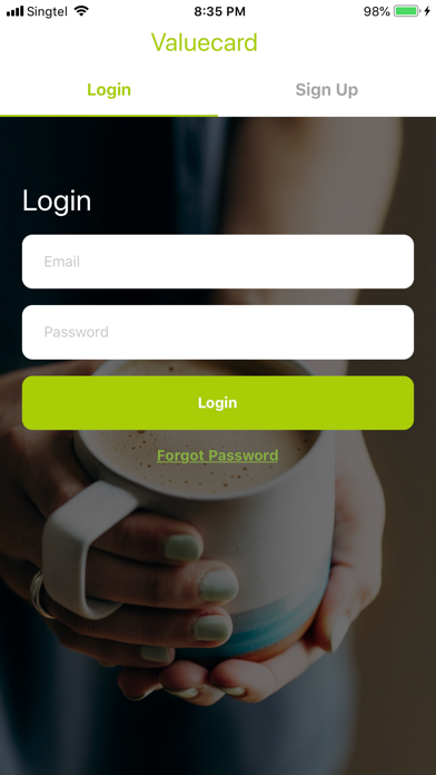 Screenshot #1 pour Valuecard App