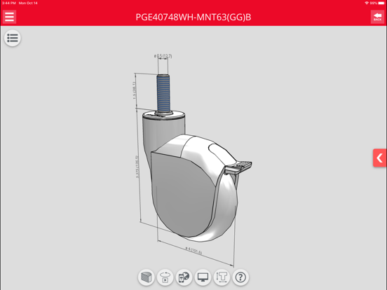 Caster CAD 3D iPad screenshot 1 - Business app