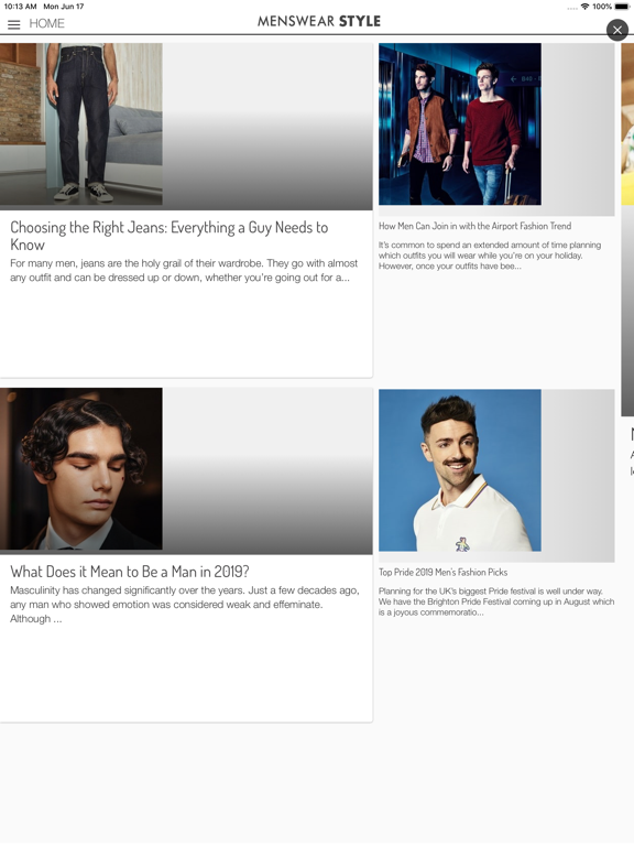 Menswear Style iPad screenshot 2 - Lifestyle app
