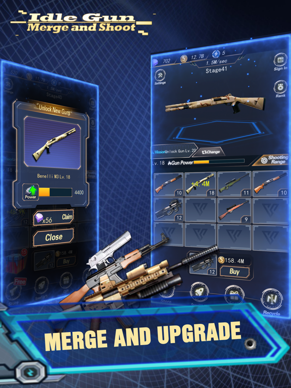 Idle Gun-Merge and Shoot iPad screenshot
