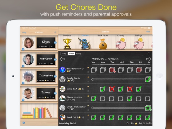 iAllowance (Chores Allowances) iPad app afbeelding 2