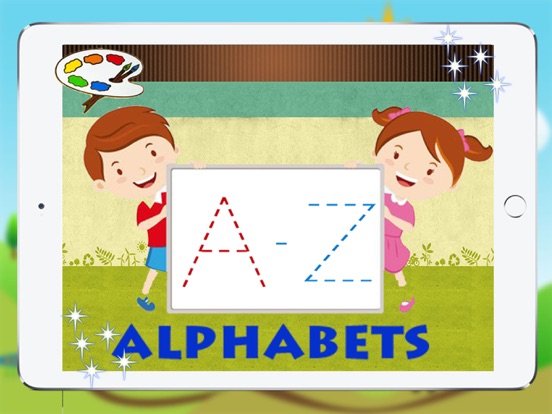 Letter tracing worksheet iPad screenshot
